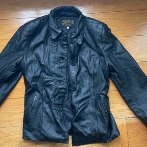 Vintage Black Leather Women's Jacket